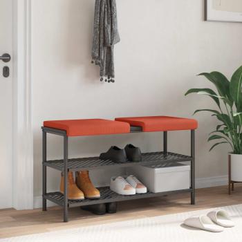 ARDEBO.de - Bankkissen 2 stk. Cord Rot-Orange Tiefe 35 cm