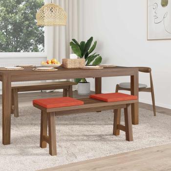 Bankkissen 2 stk. Cord Rot-Orange Tiefe 35 cm