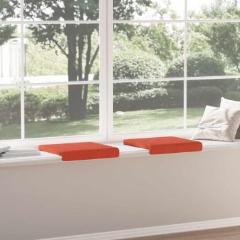 Bankkissen 2 stk. Cord Rot-Orange Tiefe 35 cm