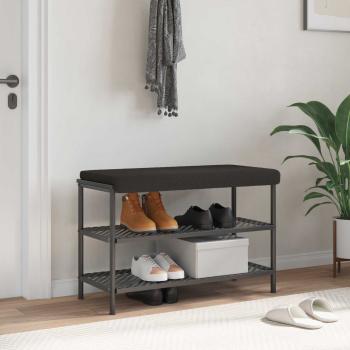 ARDEBO.de - Bankkissen Sherpa-Stoff Schwarz Tiefe 35 cm