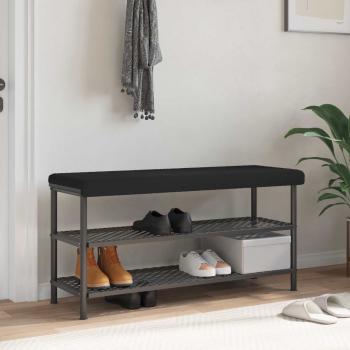 ARDEBO.de - Bankkissen Sherpa-Stoff Schwarz Tiefe 35 cm