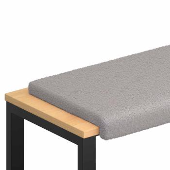 Bankkissen Sherpa-Stoff Hellgrau Tiefe 35 cm