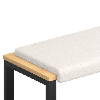 Bankkissen Sherpa-Stoff Creme Tiefe 35 cm