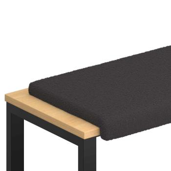 Bankkissen Sherpa-Stoff Dunkelgrau Tiefe 35 cm