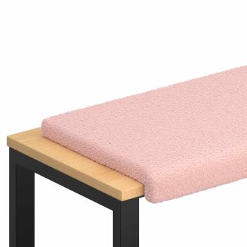 Bankkissen Sherpa-Stoff Rosa Tiefe 35 cm