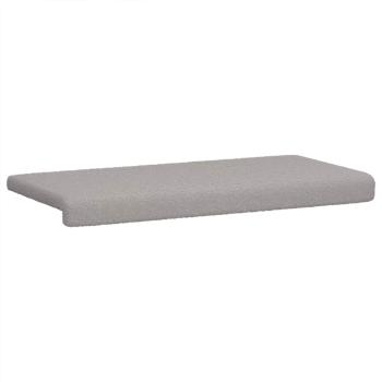 Bankkissen Sherpa-Stoff Hellgrau Tiefe 35 cm