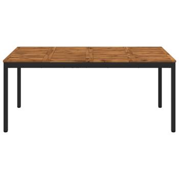Gartentisch Natürlich und Schwarz 147 x 88,5 x 75 cm
