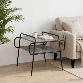 ARDEBO.de - Couchtisch Grau Sonoma 50 x 50 x 51 cm Holzwerkstoff