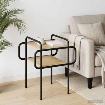 ARDEBO.de - Couchtisch Sonoma-Eiche 40 x 40 x 51 cm Holzwerkstoff