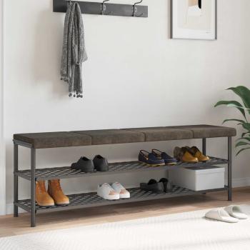 ARDEBO.de - Bankkissen 4 stk. Kunstwildleder Dunkelgrau Tiefe 35 cm
