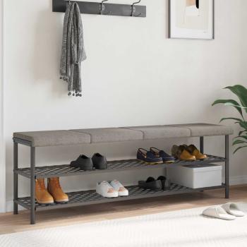 ARDEBO.de - Bankkissen 4 stk. Kunstwildleder Hellgrau Tiefe 35 cm