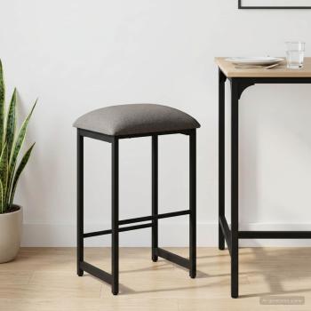ARDEBO.de - Barhocker Hellgrau 40 x 32 x 74 cm Holzwerkstoff