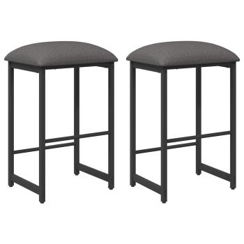 Barhocker 2 Stk. Hellgrau 40 x 32 x 74 cm Holzwerkstoff