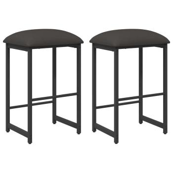 Barhocker 2 Stk. Dunkelgrau 40 x 32 x 64 cm Holzwerkstoff