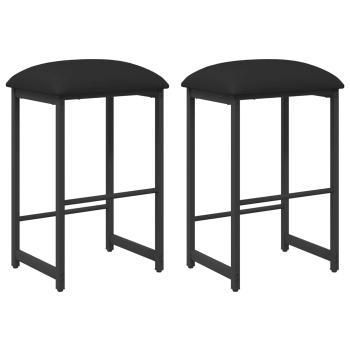 Barhocker 2 Stk. Schwarz 40 x 32 x 64 cm Holzwerkstoff