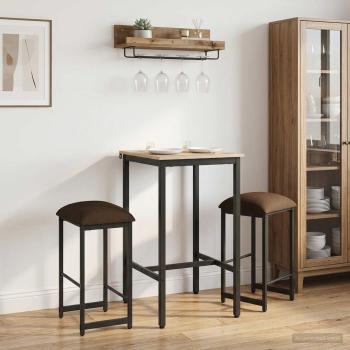 ARDEBO.de - Barhocker 2 stk. Taupe 40 x 32 x 74 cm Holzwerkstoff