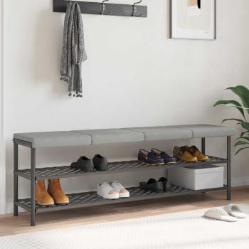 ARDEBO.de - Bankkissen 4 stk. Mikrofaser Hellgrau Tiefe 35 cm