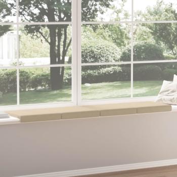 Bankkissen 4 stk. Mikrofaser Creme Tiefe 35 cm