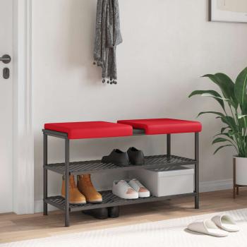 ARDEBO.de - Bankkissen 2 Stk. Kunstleder Rot Tiefe 35 cm