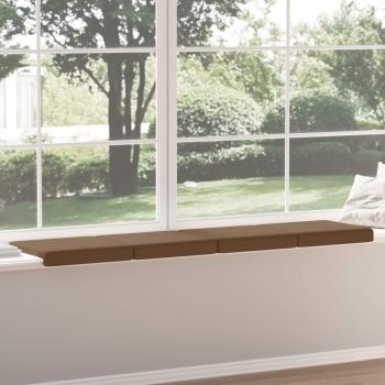 Bankkissen 4 stk. Kunstleder Cappuccino Tiefe 35 cm