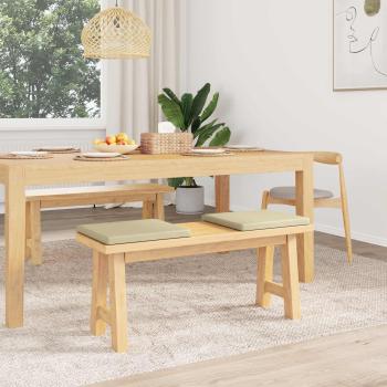 Bankkissen 2 stk. Kunstleder Creme Tiefe 35 cm