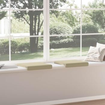 Bankkissen 2 stk. Kunstleder Creme Tiefe 35 cm