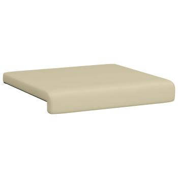 Bankkissen 2 stk. Kunstleder Creme Tiefe 35 cm