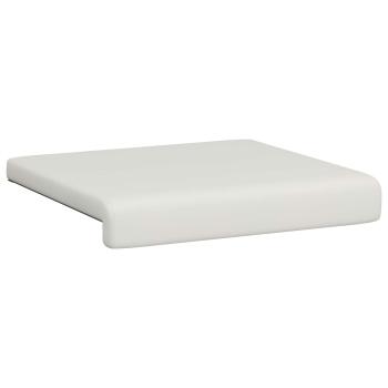 Bankkissen 2 stk. Kunstleder Weiß Tiefe 35 cm