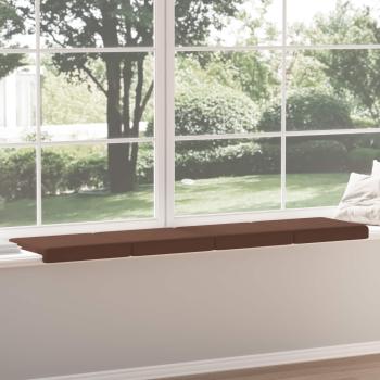 Bankkissen 4 stk. Kunstleder Braun Tiefe 35 cm