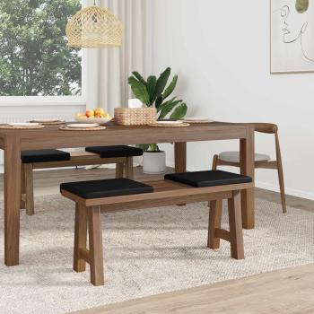 Bankkissen 4 stk. Kunstleder Schwarz Tiefe 35 cm