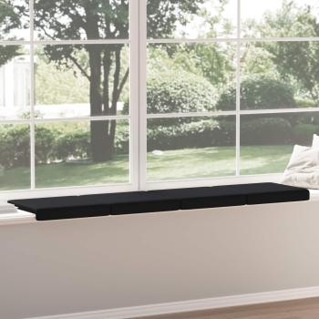 Bankkissen 4 stk. Kunstleder Schwarz Tiefe 35 cm