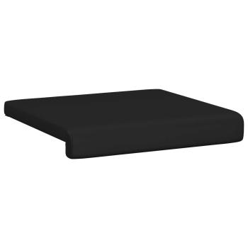 Bankkissen 4 stk. Kunstleder Schwarz Tiefe 35 cm