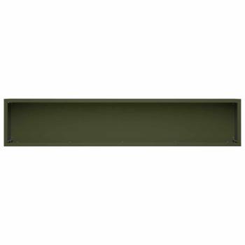 Garten-Pflanzgefäß Olivgrün 80 x 20 x 20 cm Kaltgewalzter Stahl