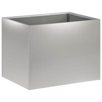 Garten-Pflanzgefäß Silber 40 x 30 x 30 cm Verzinkter Stahl