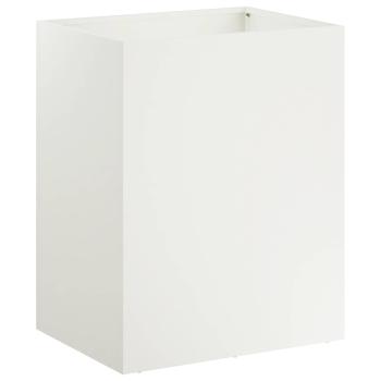 Garten-Pflanzgefäß Weiß 40 x 30 x 50 cm Kaltgewalzter Stahl