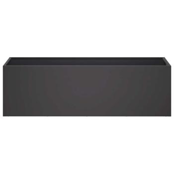 Garten-Pflanzgefäß Schwarz 100 x 30 x 30 cm Kaltgewalzter Stahl