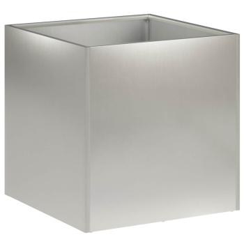 Garten-Pflanzgefäß Silber 45 x 45 x 45 cm Edelstahl