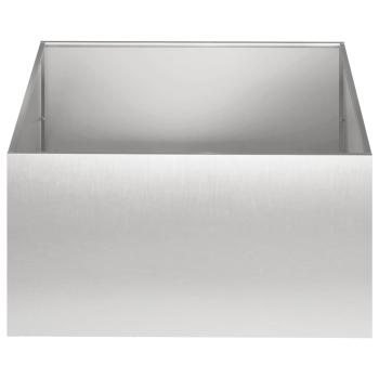 Garten-Pflanzgefäß 2 stk. Silber 60 x 60 x 30 cm Edelstahl