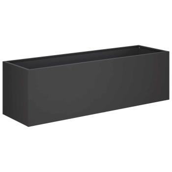 Garten-Pflanzgefäß Schwarz 80 x 30 x 30 cm Kaltgewalzter Stahl
