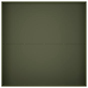 Garten-Pflanzgefäß Olivgrün 80 x 80 x 30 cm Kaltgewalzter Stahl