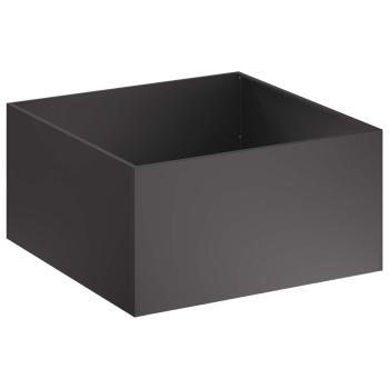 Garten-Pflanzgefäß 2 stk. Schwarz 80 x 80 x 40 cm