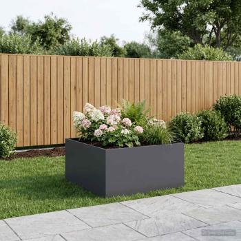 ARDEBO.de - Garten-Pflanzgefäß Anthrazit 80 x 80 x 40 cm