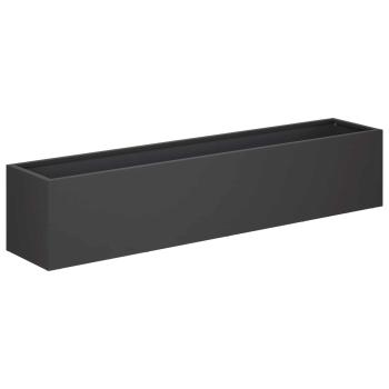 Garten-Pflanzgefäß Schwarz 80 x 20 x 20 cm Kaltgewalzter Stahl