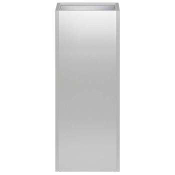 Garten-Pflanzgefäß Silber 20 x 20 x 50 cm Verzinkter Stahl