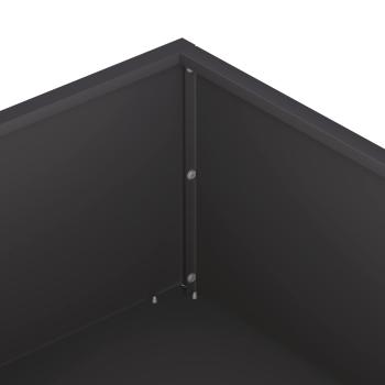 Garten-Pflanzgefäß Schwarz 80 x 80 x 20 cm Kaltgewalzter Stahl