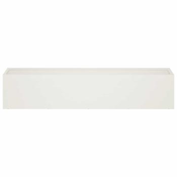 Garten-Pflanzgefäß Weiß 80 x 20 x 20 cm Kaltgewalzter Stahl