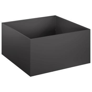 Garten-Pflanzgefäß 2 stk. Schwarz 60 x 60 x 30 cm