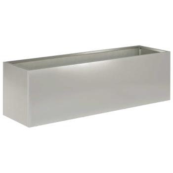 Garten-Pflanzgefäß Silber 100 x 30 x 30 cm Edelstahl