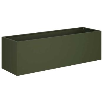 Garten-Pflanzgefäß 2 stk. Olivgrün 80 x 30 x 30 cm