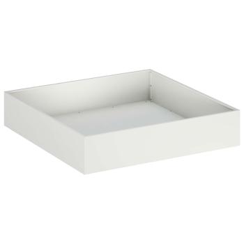 Garten-Pflanzgefäß Weiß 80 x 80 x 20 cm Kaltgewalzter Stahl